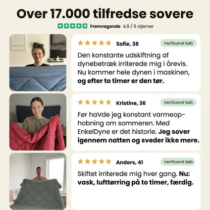 EnkelDyne® – Den hurtigtørrende 2-i-1-dyne, der gør en ende på dynebetræk